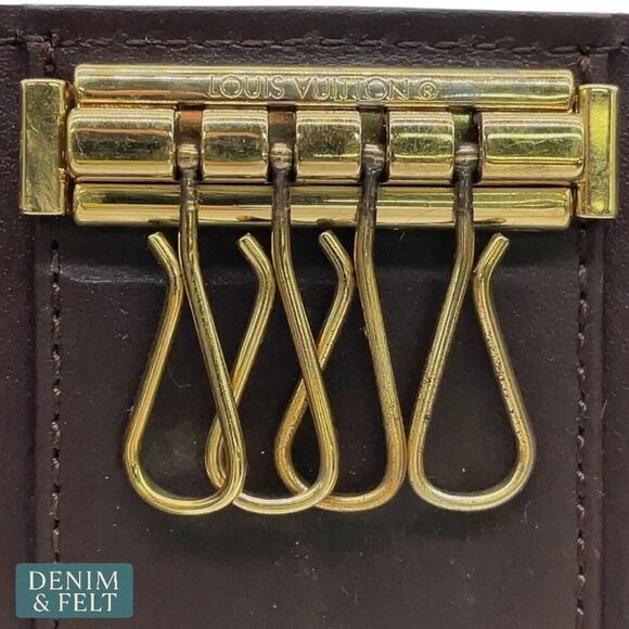 Louis Vuitton Vernis 4 Key Holder Amarante Monogram Patent Leather Wallet - Picture 15 of 16